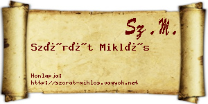 Szórát Miklós névjegykártya